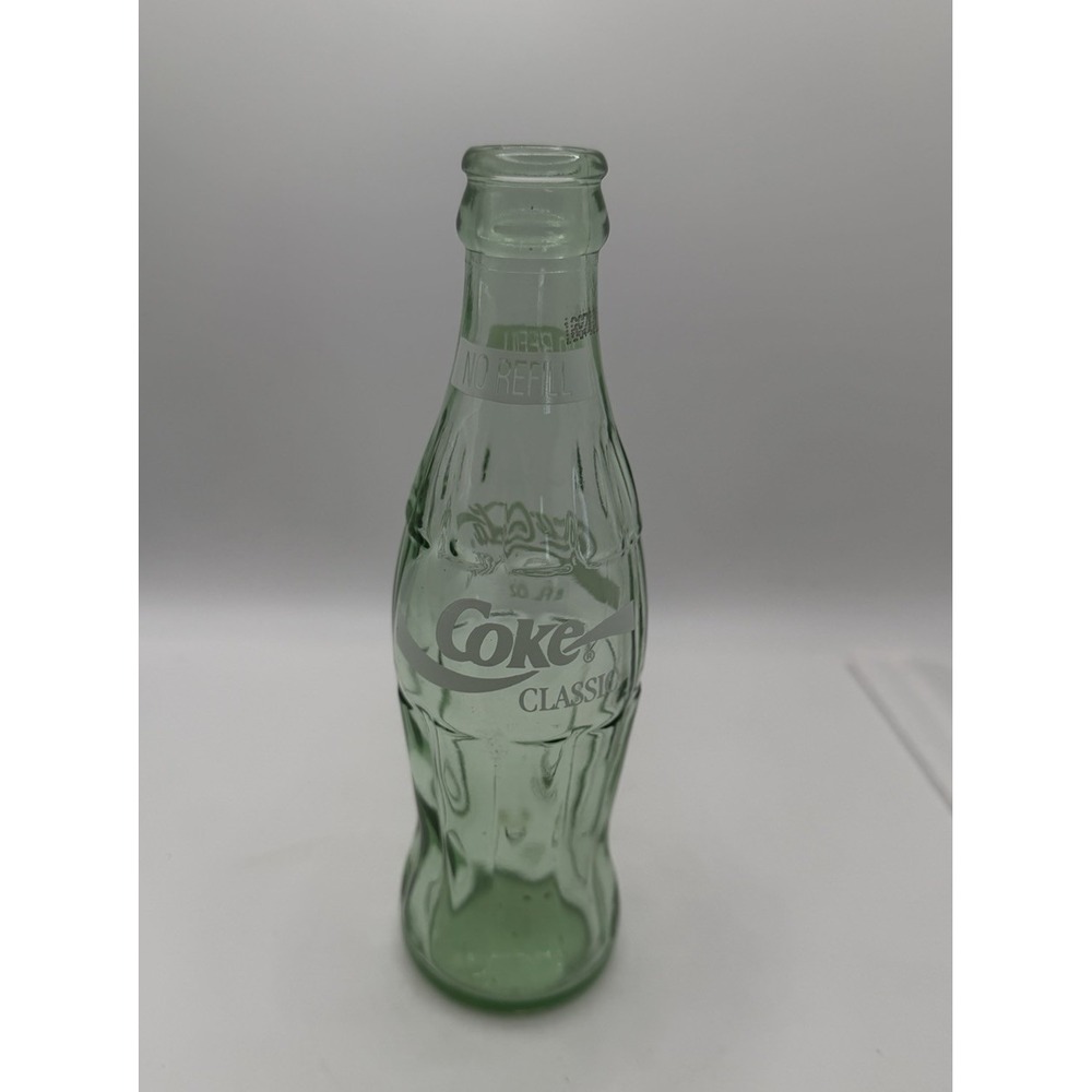Vintage Coca-Cola Classic 8oz Glass Bottle Green No Refill Hobble Skirt